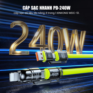 Củ Sạc Nhanh 35W Wekome WP-U25 Kèm Cáp 4 Trong 1 cho iPhone iPad Macbook Air