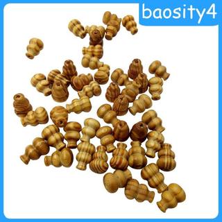50 Mảnh 19 Mm Sọc Calabash Hình Gỗ Miếng Đệm Hạt Trang Sức Làm DIY Vòng Cổ Vòng Tay Thủ Công