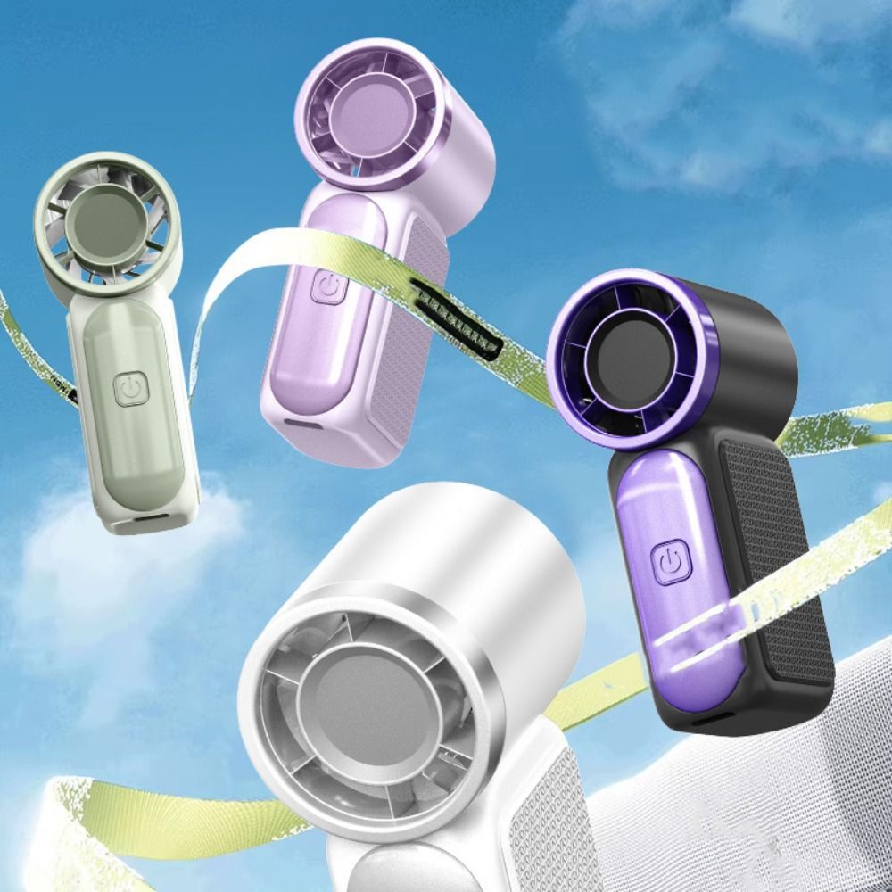 Quạt cầm tay Mini Air Turbo Tech Có thể điều chỉnh Quạt Turbo cầm tay Màn hình LED Quạt sạc USB siêu yên tĩnh dành cho sinh viên