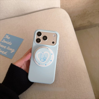 Miffy with a Heart pattern stand Protection Case cho iPhone 11 12pro 13promax 15pro 15promax 14promax 14promax 14 pro 16 pro max 16 plus 17 17 pro 17 pro max chain silicon bảo vệ