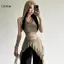 LUImo Pháp Retro - Áo vest không tay lưới chất liệu ôm vừa, dáng dài, mẫu mã HOT dành cho mùa hè