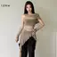 LUImo Pháp Retro - Áo vest không tay lưới chất liệu ôm vừa, dáng dài, mẫu mã HOT dành cho mùa hè