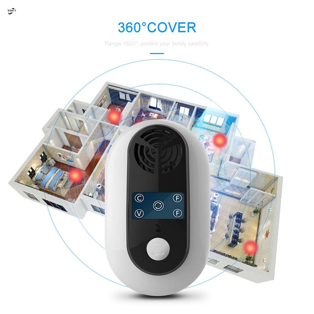 Máy đuổi chuột đa hướng 360 độ tiêu diệt cảm giác mùi chuột cho siêu thị khách sạn văn phòng