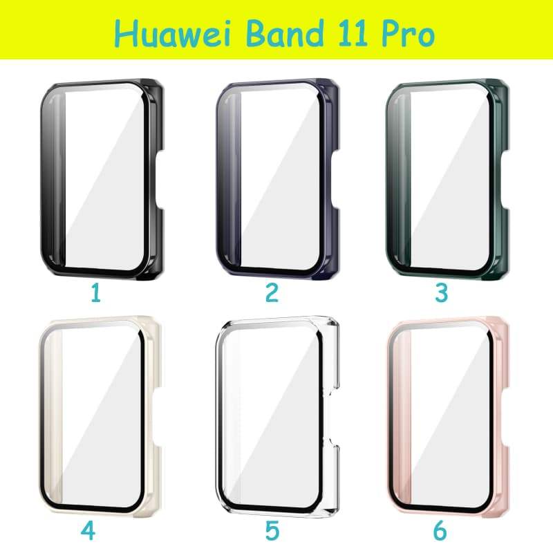 Ốp Lưng Cho Huawei Band 11 Pro Nhựa Ốp Lưng Vỏ Bảo Vệ Vòng Tay Huawei Band11 11Pro Vỏ PC Cứng Vỏ Bảo Vệ Toàn Diện Kính Phim Bảo Vệ