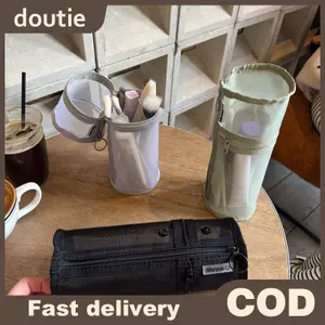 Doutie Lưới Túi Bảo Quản Bàn Chải Trang Điểm Kép Hộp Đựng Bàn Chải Di Động Đơn Giản Dung Tích Lớn Bàn Chải Buet Giá Đỡ Du Lịch Túi Đứng VN