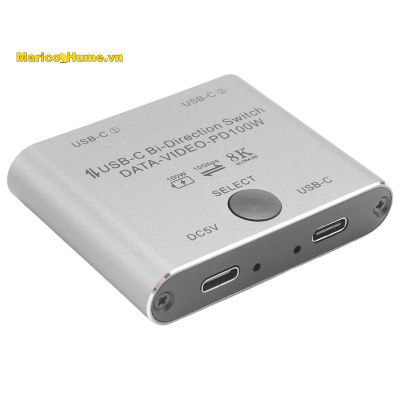 Bộ Chia Công Tắc Cho 2 Máy Tính Bi Định Hướng USB C KVM Switch 1 Trong 2 Ra Cho 8K @ 60Hz / 4K @ 144Hz Truyền Video 10Gbps