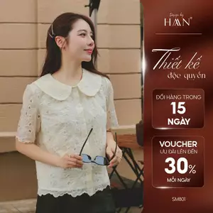 Áo Sơ Mi Kiểu Nữ Thiết Kế Cổ Sen Dịu Dàng, Chất Liệu Thô Boi Mềm Mát HAAN Design SM801