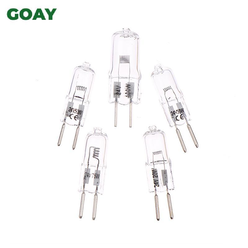 GOAY Bóng đèn G5.3 24V 20W/35W/50W/70W/100W, thủy tinh, halogen, dùng cho đèn hương thơm, hạt VN