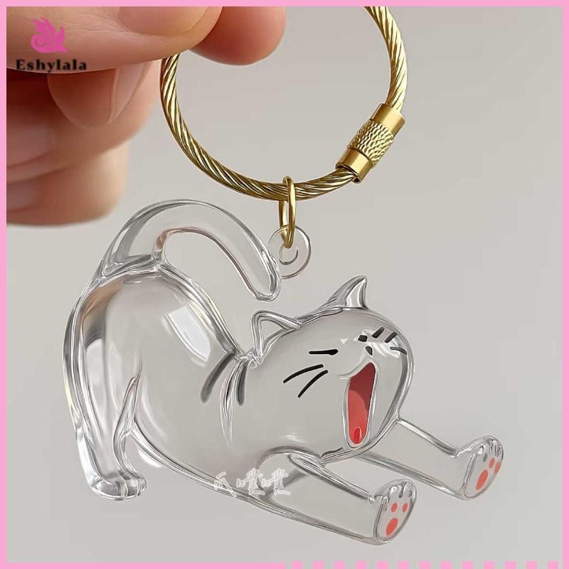 Eshylala Hoạt Hình Mèo Hình Chó Mặt Dây Chuyền Bảo Quản Tóc Dễ Thương Trong Suốt Hộp Bảo Quản Tóc Móc Khóa Túi DIY Mặt Dây Chuyền Lưu Niệm Bộ Sưu Tập Quà Tặng [MỚI]