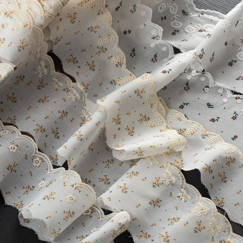 Quần áo handmade thêu ren từ vải cotton mềm, phong cách nông thôn, 1 yards