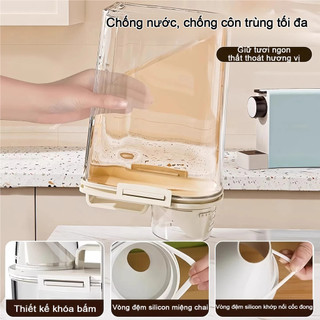 Hộp đựng gạo bằng nhựa cao cấp chống ẩm chống Hộp đựng bột giặt nước giặt nước xả