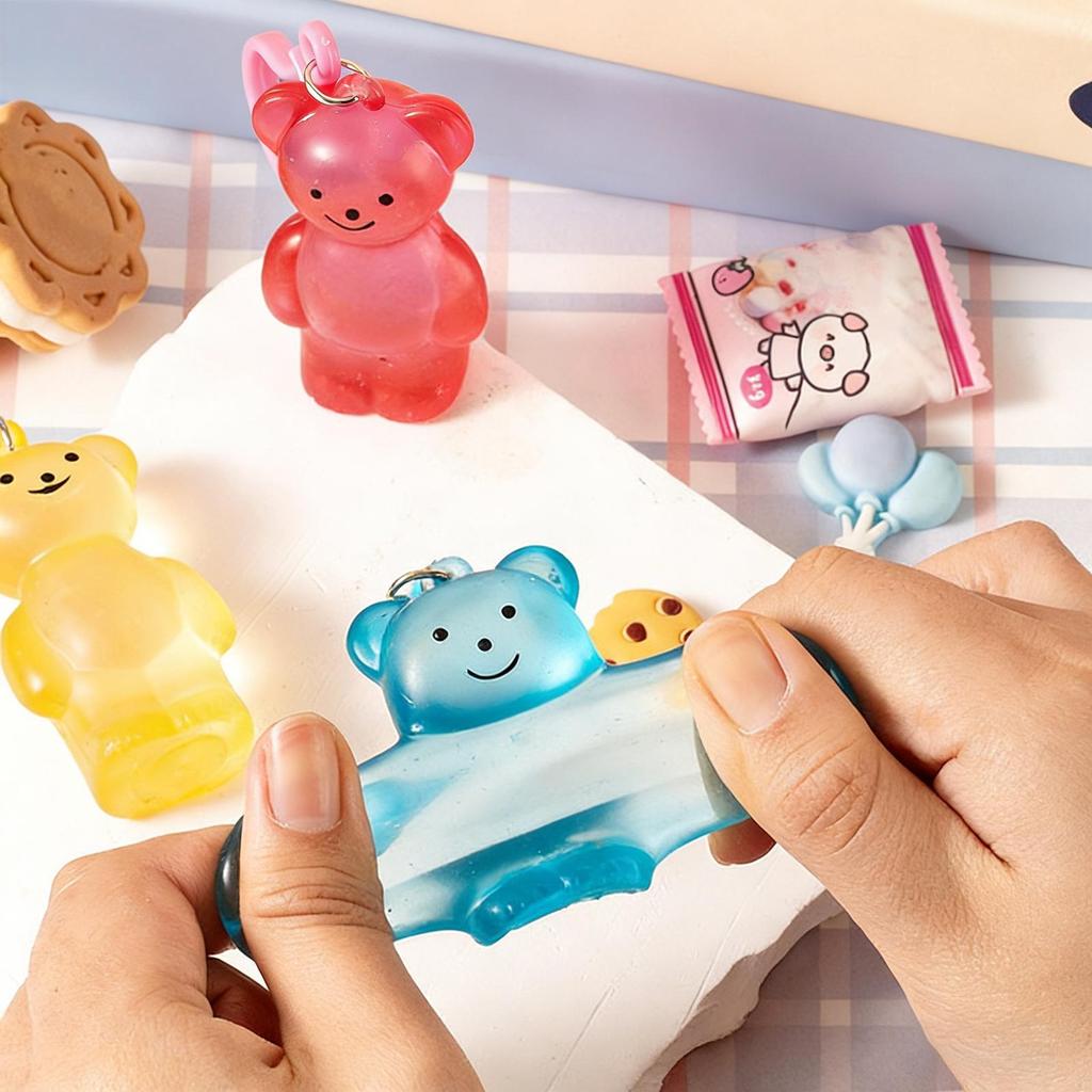 Gấu Dễ Thương Nee Doh Maltose Squishy Móc Khóa Bột Nhiều Màu Sắc Cảm Giác Thần Tài Đồ Chơi Túi Giảm Căng Thẳng Mặt Dây Chuyền saixit2vn