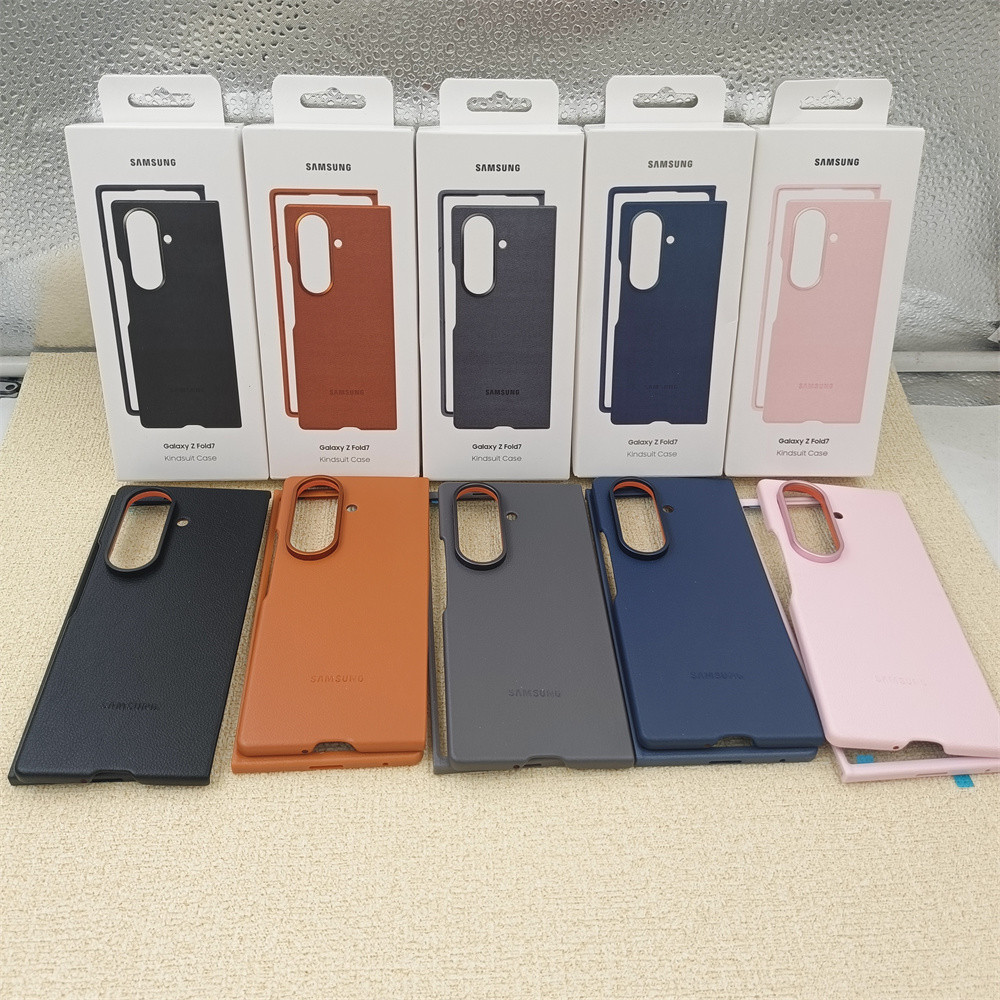 Dành Cho Ốp Lưng Chính Hãng Cho Samsung Z Fold 7 5G Slim Chống Sốc Ốp Lưng Cho Z Fold7 Da Thật Cao Cấp Da Điện Thoại Di Động Vỏ