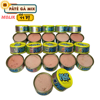 Pate Molik 85g Combo Tiết Kiệm - Pate Mousse Mịn & Soup Cấp Nước Mix 25 Vị Dinh Dưỡng Cho Chó Mèo