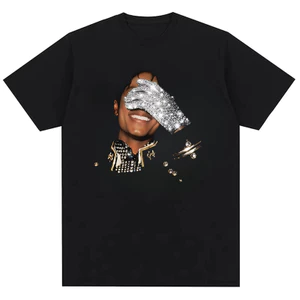 MJ Michael Jackson Huyền Thoại Nhân Vật Nam Nữ Thời Trang Đường Phố Hip Hop Cotton