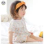 Bộ áo liền quần Cotton ngắn tay mỏng mùa hè cho bé / Váy lớp một mùa hè cho bé gái Bộ đồ ngủ ngắn tay dễ thương / Bộ đồ phong cách công chúa thoáng khí thoải mái