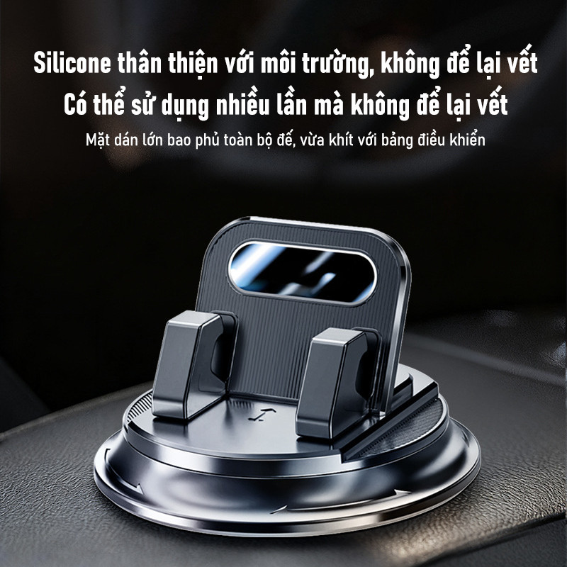 Giá Đỡ Điện Thoại Cho Bảng Điều Khiển Ô Tô - Lắp Dễ Dàng, Chắc Chắn Không Che Tầm Nhìn, Chống Rung & Xoay 360°