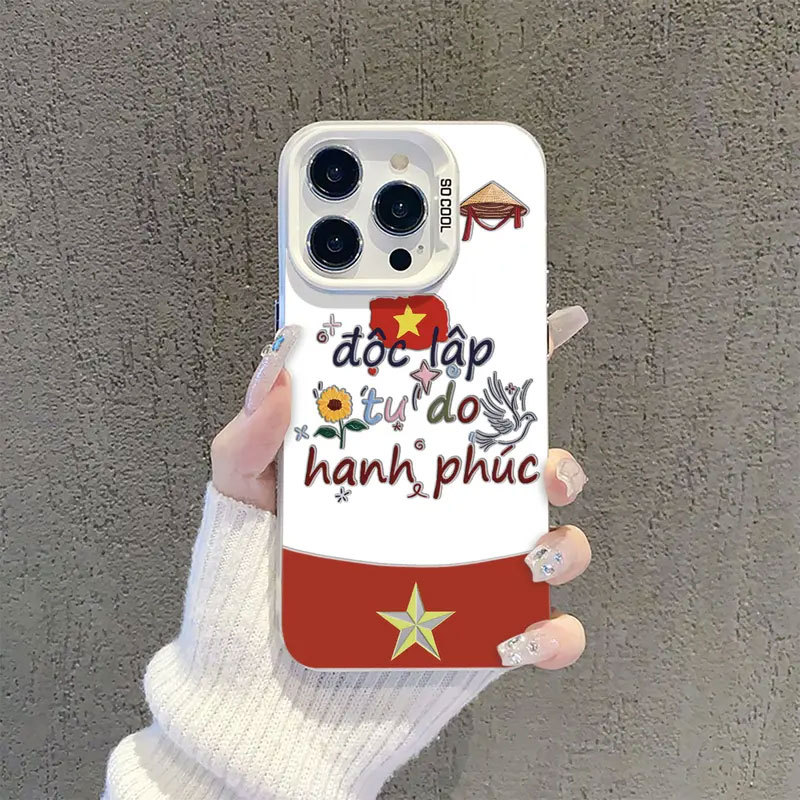 Ốp Chữ & Ngôi Sao Cho iPhone 11-17 Pro Max/Air Chống Sốc