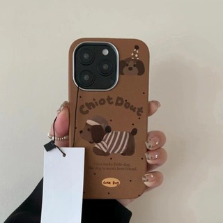Dành Cho IPhone 17 16 15 14 13 12 11 Pro Max X XR XS Max 7 8 Plus Dễ thương Brown Puppy trường hợp điện thoại
