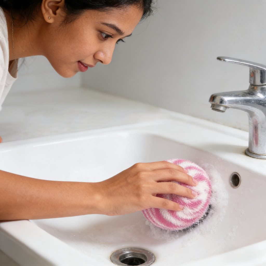Bàn chải bồn rửa bóng vệ sinh phòng tắm Máy chà sàn chậu rửa