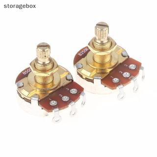 [Hộp lưu trữ] 1 Cái Nồi áp Guitar Mô-men xoắn thấp và tiếng ồn thấp Cảm giác mịn Trục đồng thau A500K A250K B250K B500K Đẹp