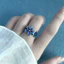 Nhẫn nữ cloisonné men hoa, phong cách nông thôn tươi mát với thiết kế silver droplet đa năng
