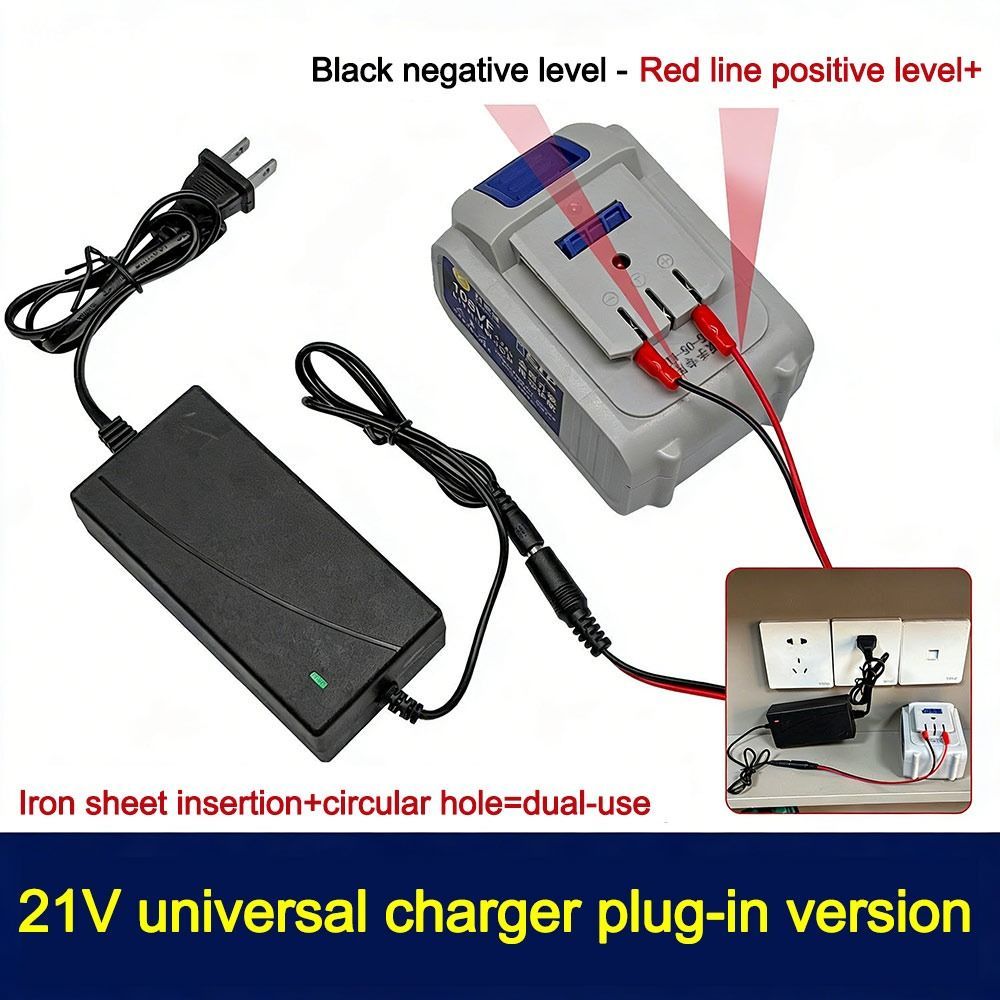 Bộ sạc pin lithium YUUKII, Bộ sạc hai đầu đa năng Lithium 18 / 21V / 24V, Bộ sạc cắm bảo vệ quá tải