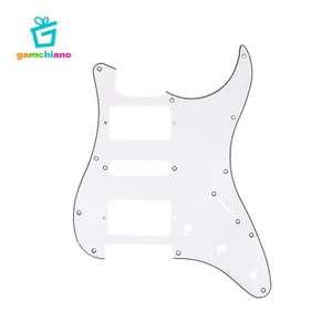 PICKGUARD 3PLY SCRATCH PLATE CHO Strat STRATOCASTER GUITAR 11 HOLE TRẮNG