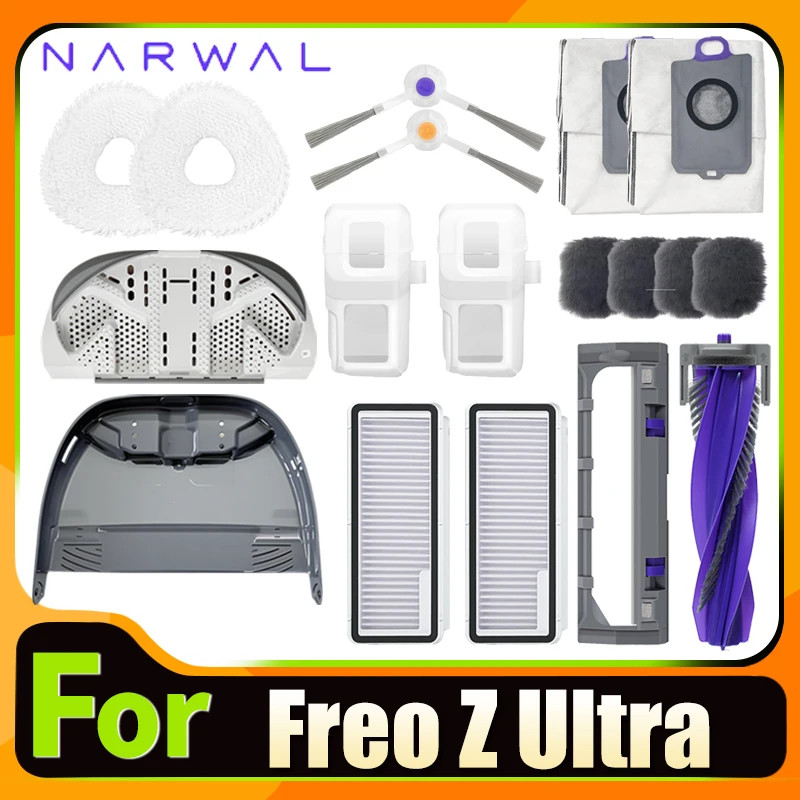 Dành Cho Narwal Freo Z Ultra Robot Hút Bụi Con Lăn Bên Bàn Chải Bộ Lọc HEPA Cây Lau Nhà Miếng Lót Bụi Túi Phụ Kiện Thay Thế