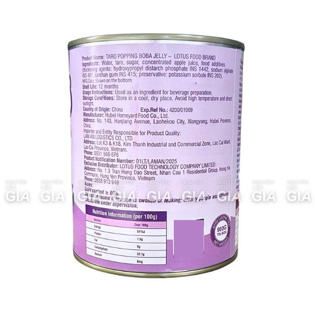 Hạt nổ Lotus lon 900g - KHOAI MÔN