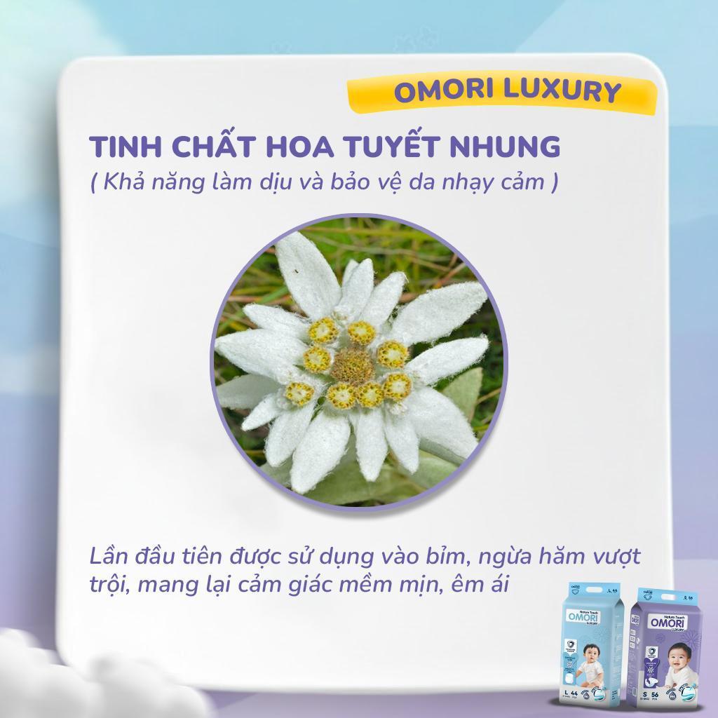 [Có Quà] Combo 4 Bịch Tã/Bỉm Dán, Quần Cao Cấp OMORI Luxury Mỏng Nhẹ Thấm Hút Cho Bé