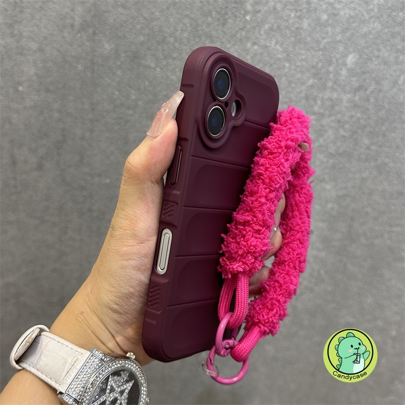 Ốp Điện Thoại 3D Có Dây Buộc Sang Trọng Cho OPPO Reno 14 Pro 14F FS F31 Pro Plus 5G 4G Vỏ Đơn Giản Dây Đeo Màu Kẹo Dễ Thương Chống Sốc Trượt Matte Vỏ Mềm