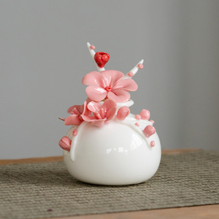 Handmade Gốm Hồng Bình Thủy Canh Mini Hoa Nhỏ Bình Khô Bình Trang Trí Văn Phòng Trang Trí Quà Tặng Tặng Tặng TJRH