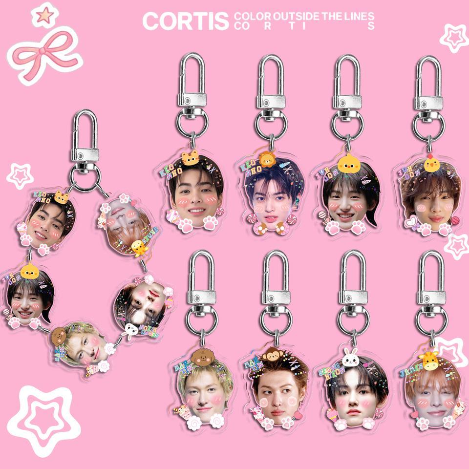 Kawaii Kpop CORTIS KEONHO Keychain Cute Acrylic SEONGHYEON JUHOON JAMES MARTIN Key Ring For Bag Fun Gift