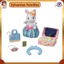 Sylvanian Families Doll and Furniture Set [Exciting Travel Set - White Rabbit Mother -] DF-19 ST Mark Certified, for Ages 3 and Up, Toy Dollhouse, EPOCH