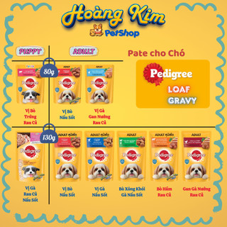 Pate cho chó Pedigree Gói 80g - 130g bổ xung vitamin và omega 6 khỏe lông và da
