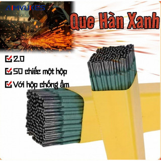 Que Hàn Xanh 2.0mm Cho Vật Liệu Mỏng Chuyên Dụng Dài 300mm, Mối Hàn Mịn Chắc, Không Lo Thủng Mối