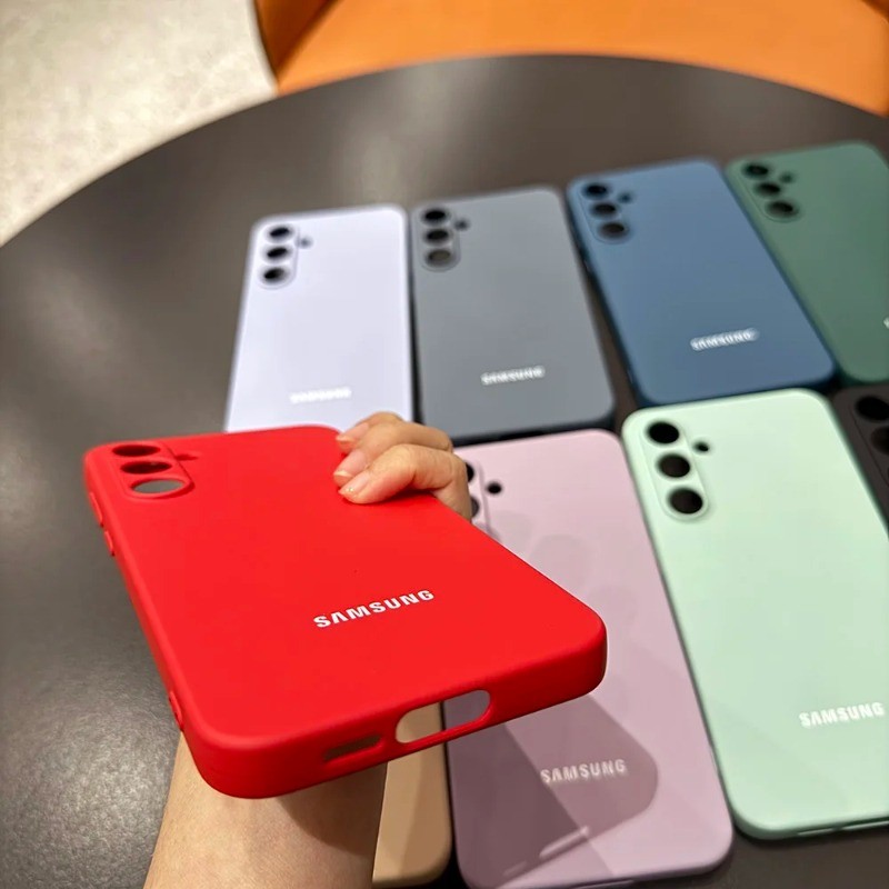 Ốp Điện Thoại Chính Hãng Lỏng Cạnh Thẳng Sang Trọng Trên Cho Samsung A54 A55 A56 A57 A70 A71 A72 A73 4G 5G Chống Rơi Full Cover Vỏ Điện Thoại Lỏng