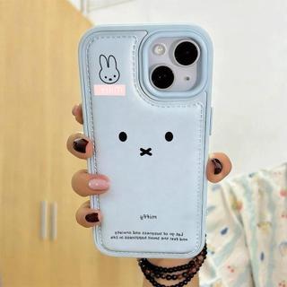 Thỏ dễ thương mắt đen cho trường hợp iPhone 17Pro 15plus Nhật Bản Hàn Quốc 1312pro Tính cách 11 lỗ lớn