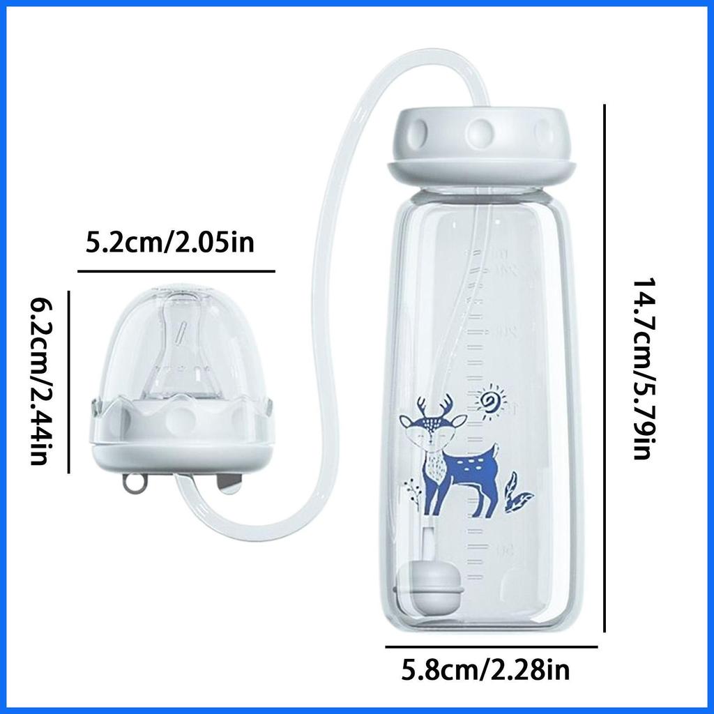 Bình Trẻ Em 240ml Hệ Thống Điều Dưỡng Với Bình Sữa Núm Vú Chảy Nhanh Để Uống Sữa Mẹ junlavn