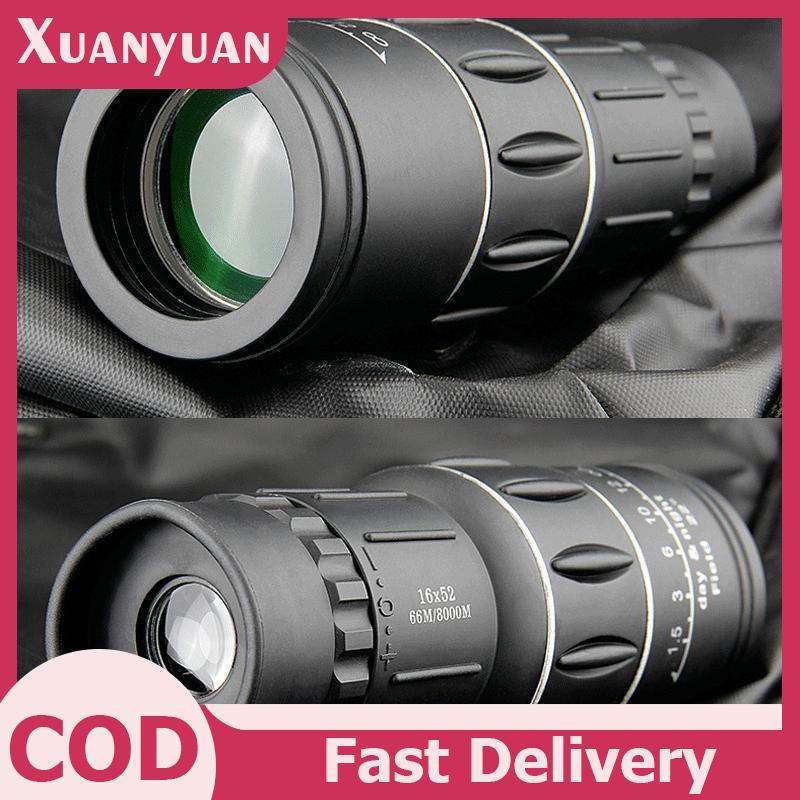 Kính thiên văn một mắt XUAN 16X52 với zoom và lấy nét kép, tầm nhìn ban đêm tốt, kèm dây đeo tiện lợi