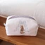 FAVORITEGOODS Trang Điểm Tổ Chức, Túi Đựng Mỹ Phẩm Nơ Thỏ, Dây Kéo Di Động Đóng Cửa Dung Tích Lớn Màu Trắng Hồng Túi Vệ Sinh Du Lịch Nữ Bé Gái