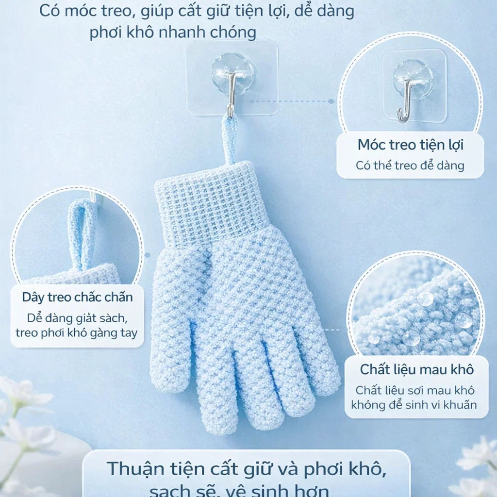 【Loại Bỏ Da Chết Sâu】Găng Tay Tắm 5 Ngón Cho Người Lớn - Dụng Cụ Tắm Hiệu Quả/Làm Sạch Sâu/Chăm Sóc Da/Massage Nhẹ Nhàng/găng tay tẩy tế bào chết/Găng tay tẩy tế bào chết phù hợp cho cả nam và nữ