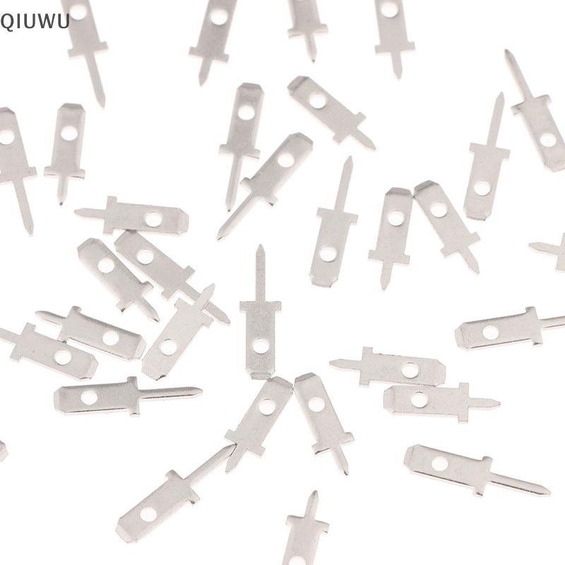 QIUWU 50 Cái 2.8 Chèn Cắm Lò Xo Thiết Bị Đầu Cuối PCB Hàn Lug Thiness 0.8mm Một Chân, Tấm Hàn PCB.