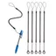 TOPTOOLCX 5 Dây Buộc Bút, Dây Xích Bút Chống Mất Có Thể Thu Vào, Đàn Hồi Chuyên Nghiệp Dài 40cm Giá Đỡ Bút Văn Phòng