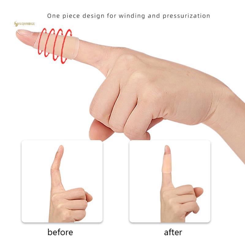 MUQV Silicone Ngón Tay Miếng Dán Bảo Vệ Gói Chống Thấm Nước Miếng Dán Ngón Tay Giảm Đau Ngón Tay Băng Mềm Thoáng Khí n