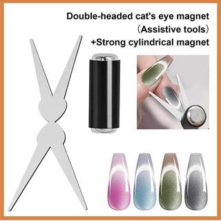 Bộ Nam Châm Hình Kéo Tạo Mắt Mèo Kiểu Pháp + Nam Châm Trụ – Dụng Cụ Nail Cat Eye Gel Chuyên Nghiệp