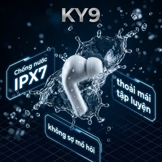 Tai Nghe không dây nhét tai KY9 Bluetooth 5.3 Chống nước Có Microthể thao thời trang gaming chống ồn