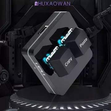 ZHUXAOWAN Bàn phím mini 2 tùy chỉnh, Bàn phím dán sao chép mini Acrylic, Phụ kiện bàn phím Bàn phím Bàn phím Cơ làm sáng chìa khóa 2 phím Bàn phím mini PC