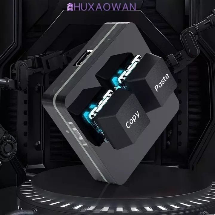 ZHUXAOWAN Bàn phím mini 2 tùy chỉnh, Bàn phím dán sao chép mini Acrylic, Phụ kiện bàn phím Bàn phím Bàn phím Cơ làm sáng chìa khóa 2 phím Bàn phím mini PC